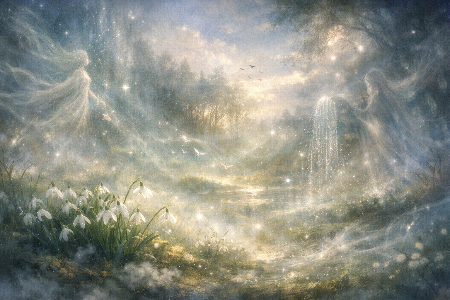 春は世界の層がひらく季節 — 光と影の境界で目覚める精神性